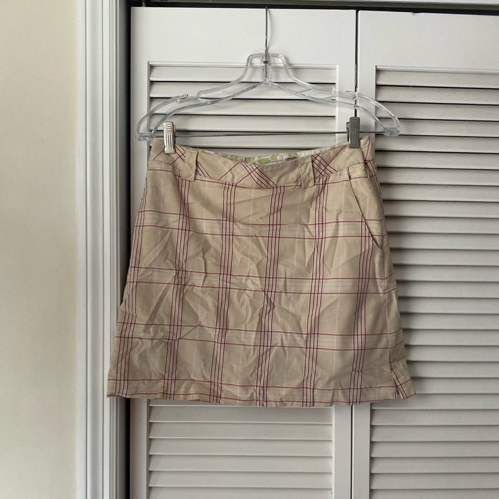 Ashworth mini skort in pink and tan size 4